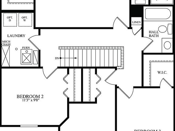 Elevation H - 2nd Floor