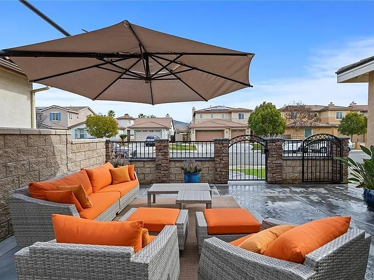 Private gated courtyard.