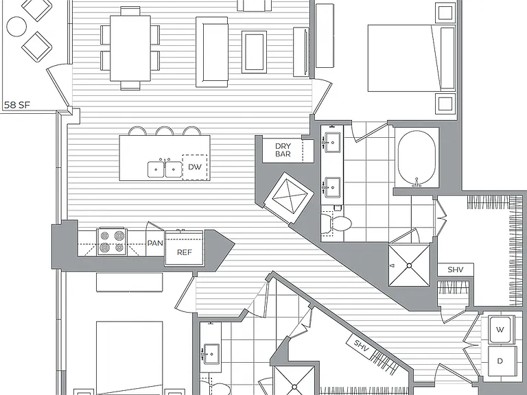 S / 2 Bedroom / 2 Bath S / 2 Bedroom / 2 Bath