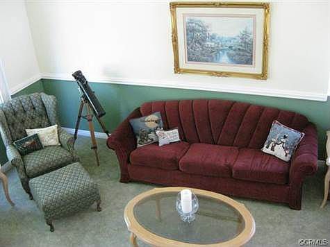 View of living room from staircase.