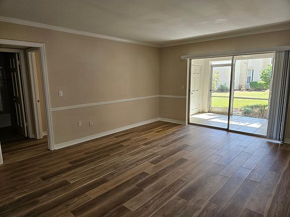 View from front door, living room and lanai
