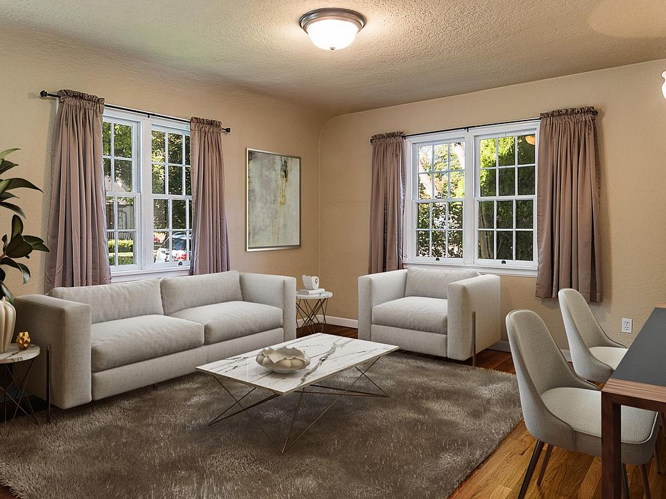 Living room will accomodate seating for 4-6 with room for large screen TV