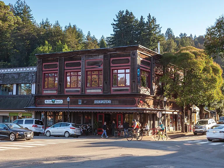 Pick up a cup of coffee at Equator Coffee in Mill Valley, just a quick 10 minute bike ride away