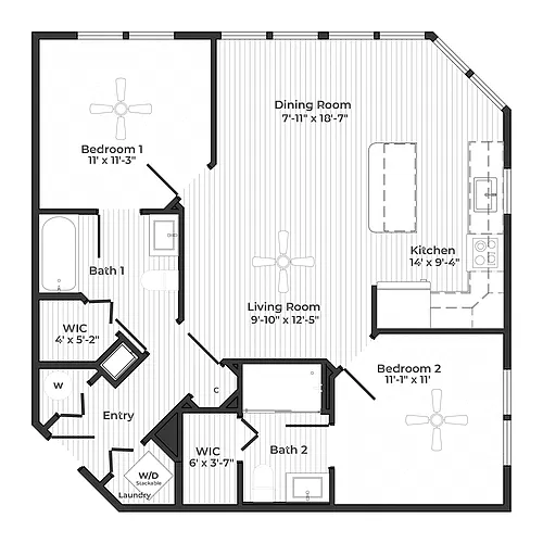 Floor plan The Warrick
