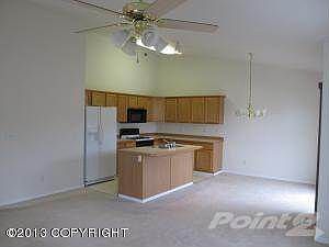 living area to kitchen