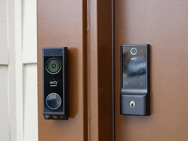 Self check-in via smart lock (exterior security camera on site)