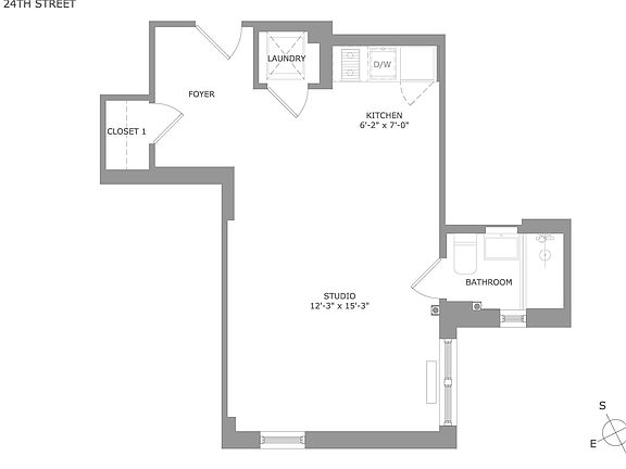 2nd image of 220 W 24th St #2204M