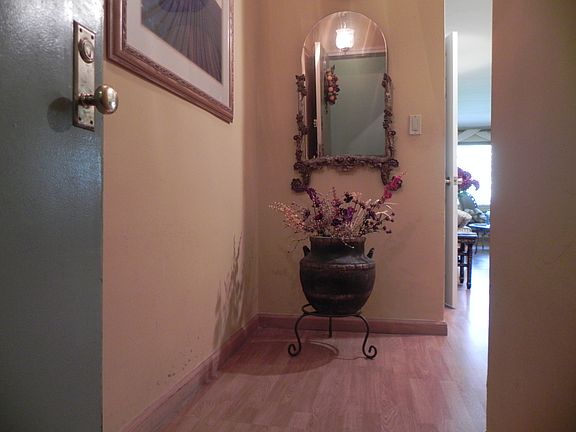 Spacious entryway with two deep closets. Unit has high ceilings and hardwood floors throughout.