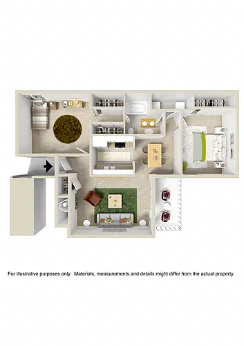 Floor plan Small 2 Bed
