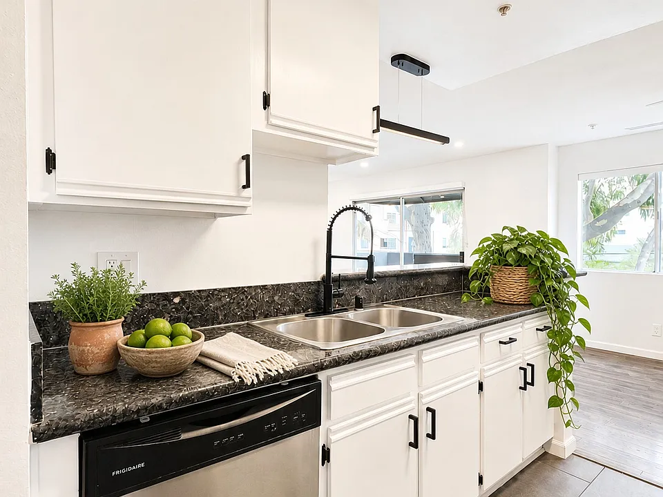 Remodeled kitchen with granite countertops and stainless steel appliances!!