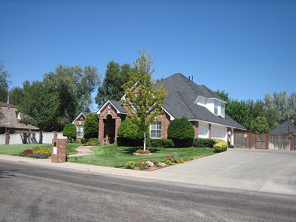 Side View with 3 car garage