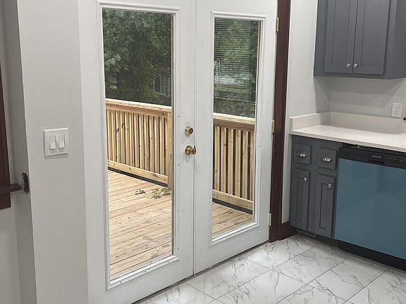Doors leading to the private balcony