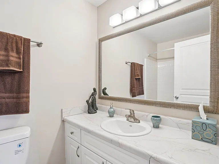 Updated bathroom cabinets, countertops and fixtures!