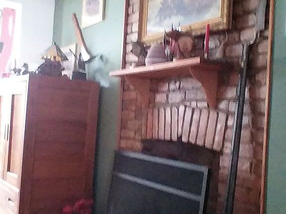  Original brick gas fireplace