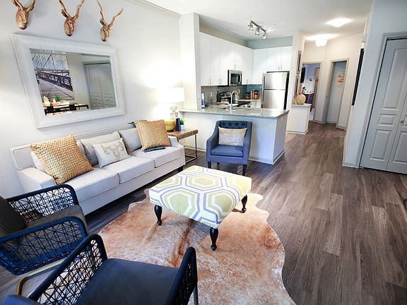 Living Room with Wood-style Flooring