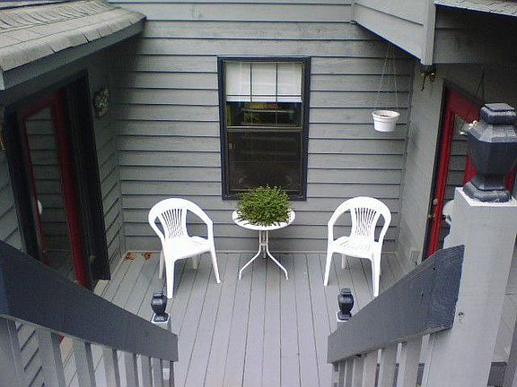 Upper Back Deck Stairs & Apt. View