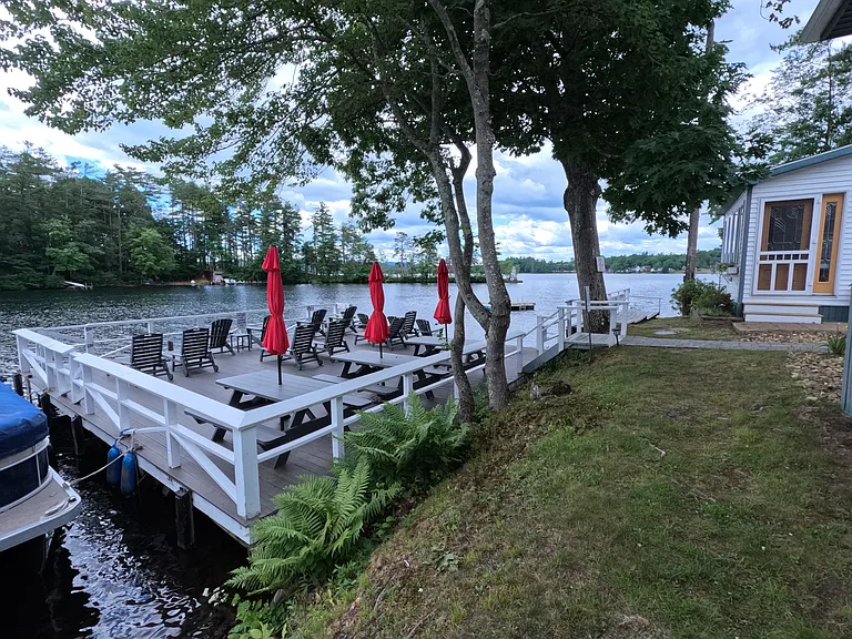 Sun deck on Lake Winnisquam