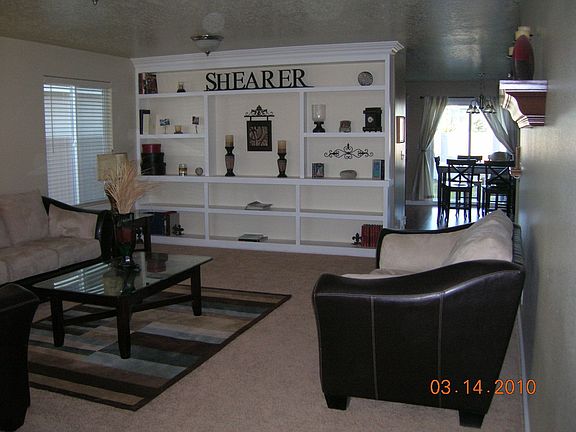 built-in shelves