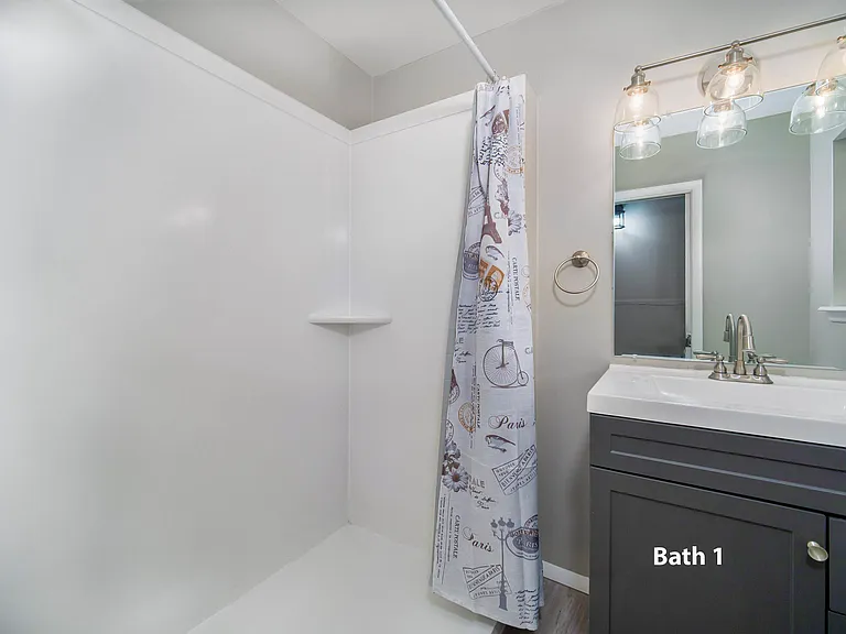 Full bathroom with shower
