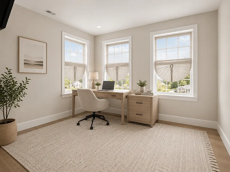 Upper level junior bedroom 1 (photo is virtually staged)