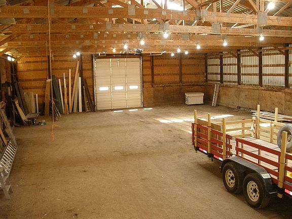 Inside of red barn