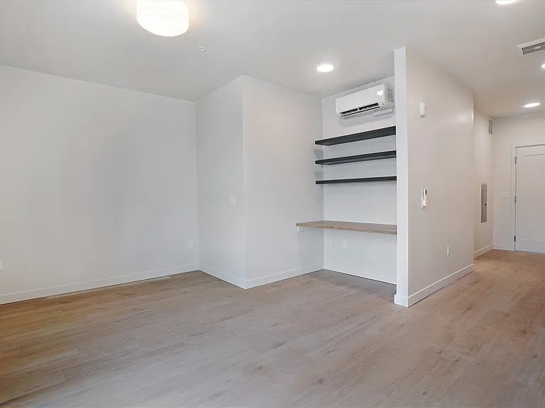 Beautiful Studio with shelving
