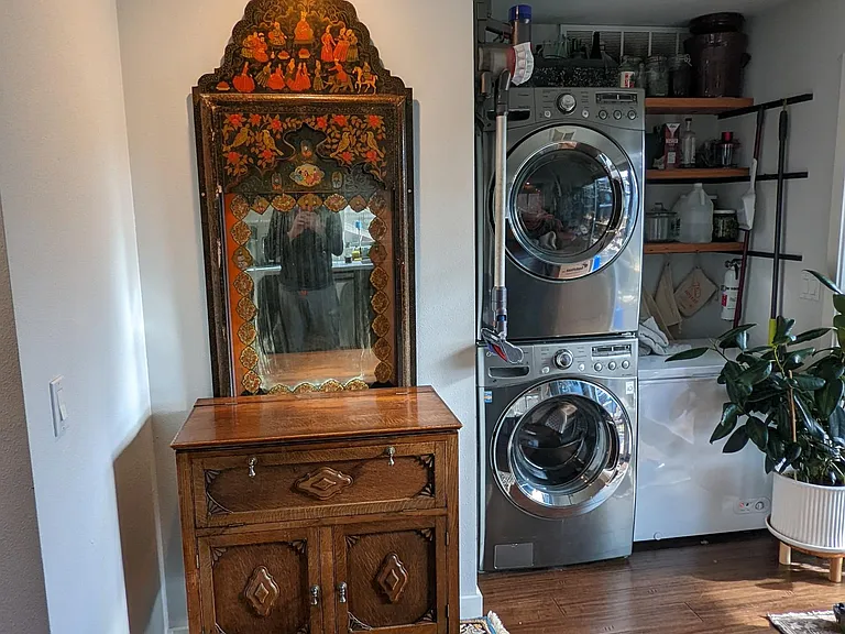 Laundry area with storage