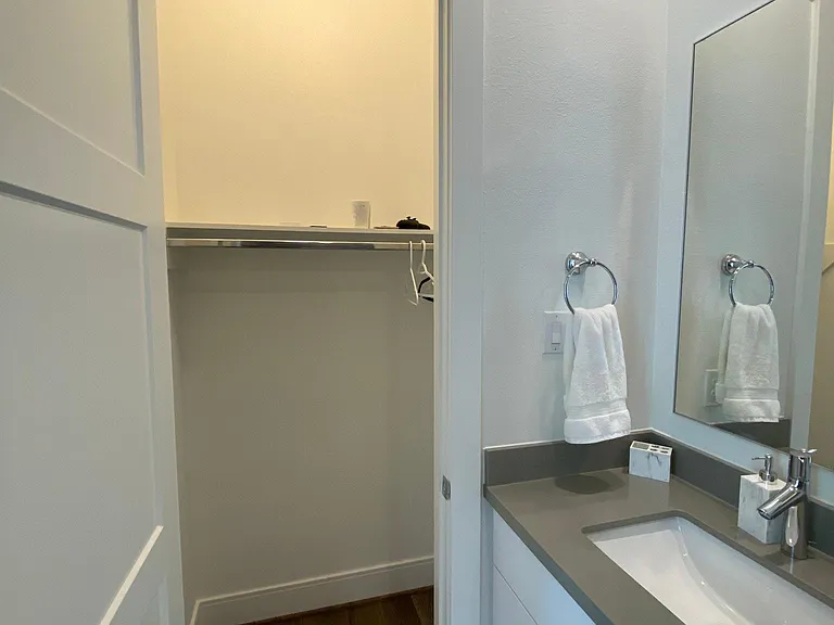 Ensuite and closet for 2nd bedroom on the 3rd floor.