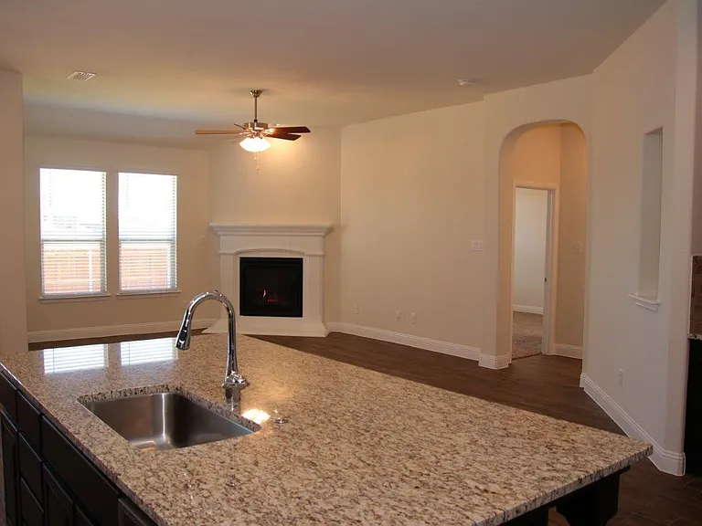 A view of the family room and the entry to the Master suite