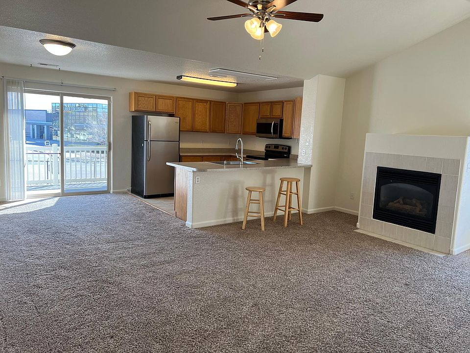 Open floor plan with a gas fireplace provides endless possibilities!