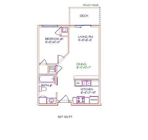 Floor plan 1 Bedroom