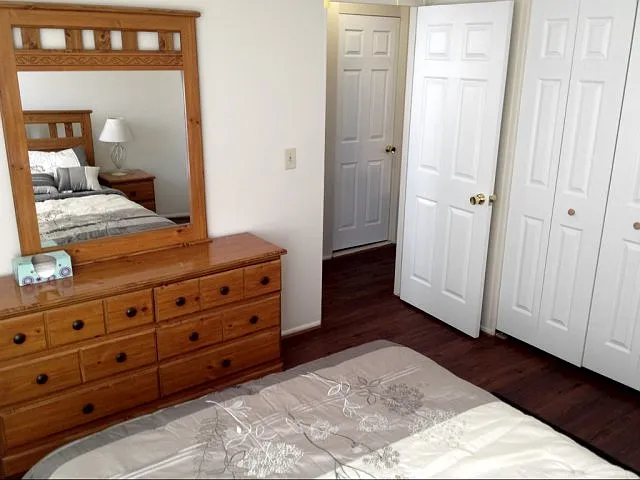 Master Bedroom in 2 Bedroom w/ vinyl floors