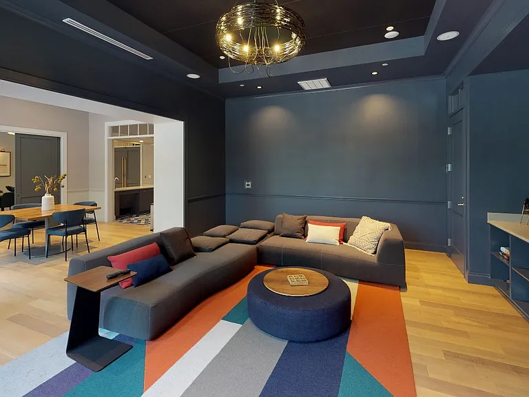 Modern Furniture in Lounge with Room to Relax at Modera Needham Apartments