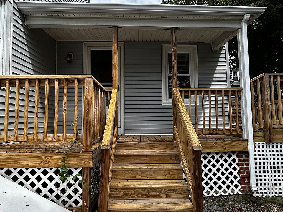 Primary entrance for 1st floor off backyard deck.