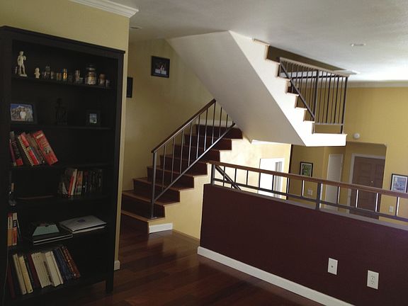 Stairs leading up to bedroom