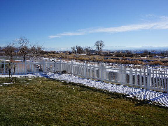 Fenced back yard.
