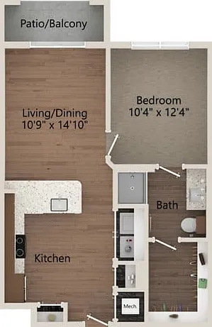 Floor plans are artist's rendering. All dimensions are approximate. Actual product and specifications may vary in dimension or detail. Not all features are available in every apartment. Prices and availability are subject to change. Floor plans are artist