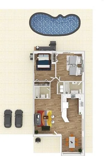 2 bed, 2.0 bath, 1287 sqft, $5,999 — Photo 3