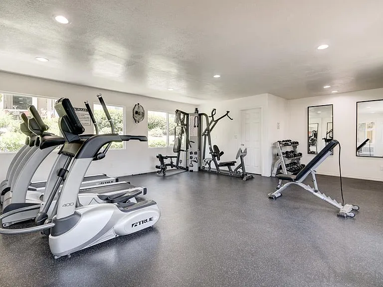 Fitness center.