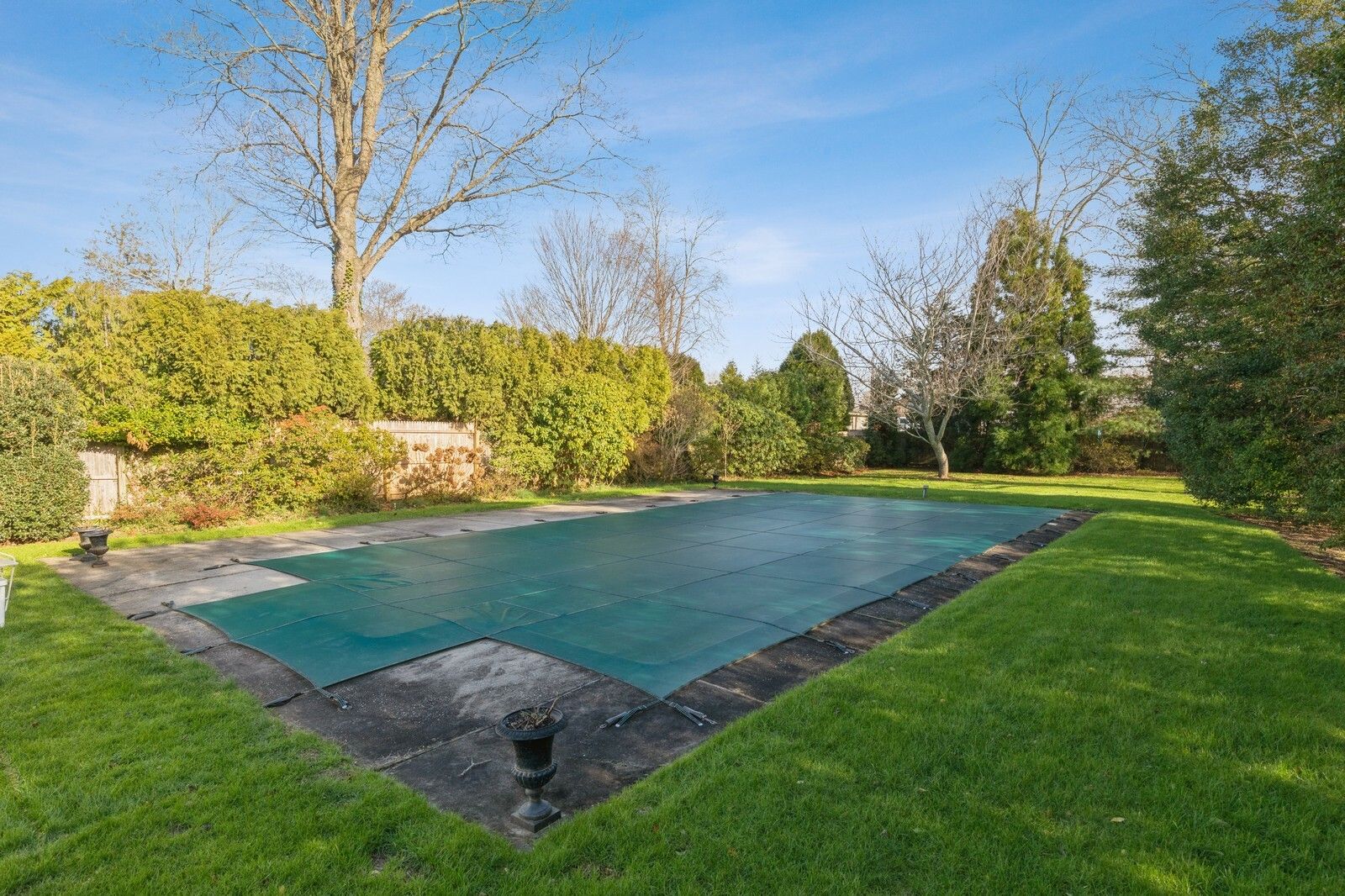 POOL AND SIDE YARD BEFORE BLUESTONE