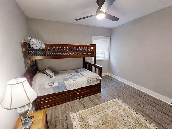 First level bedroom 1 bunkbed with queen and twin bed