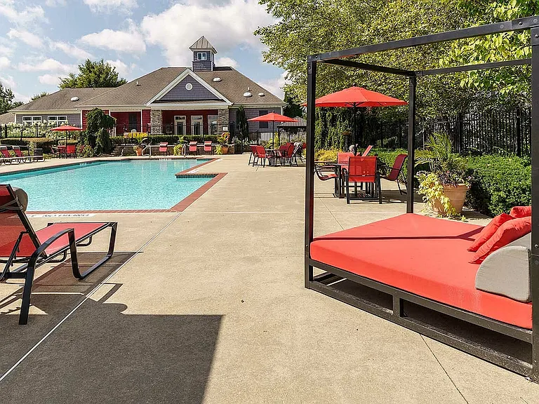 Experience resort-style relaxation at this luxurious poolside oasis.