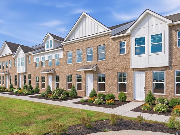 Front exterior of townhomes