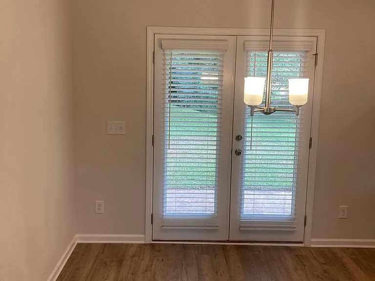 French Doors and dining area
