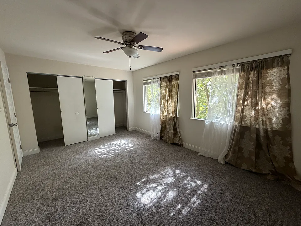 New Carpet, Large double sided closet,