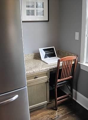 Office nook in kitchen area