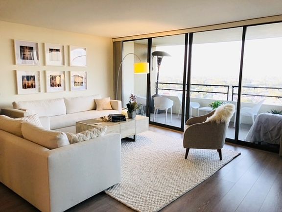 Living room with patio