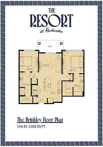 Floor plan The Brinkley two bedroom-two bath