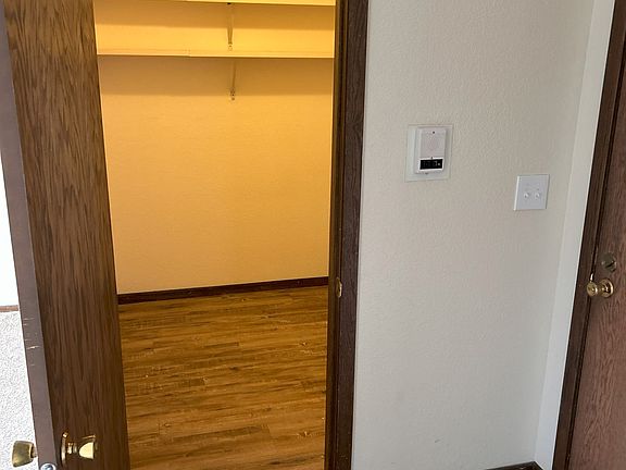 Use this closet for overstock, outdoor gear, cleaning supplies and more right when you walk in.