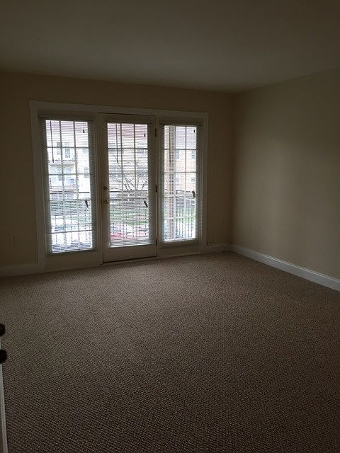 Living room with deck
